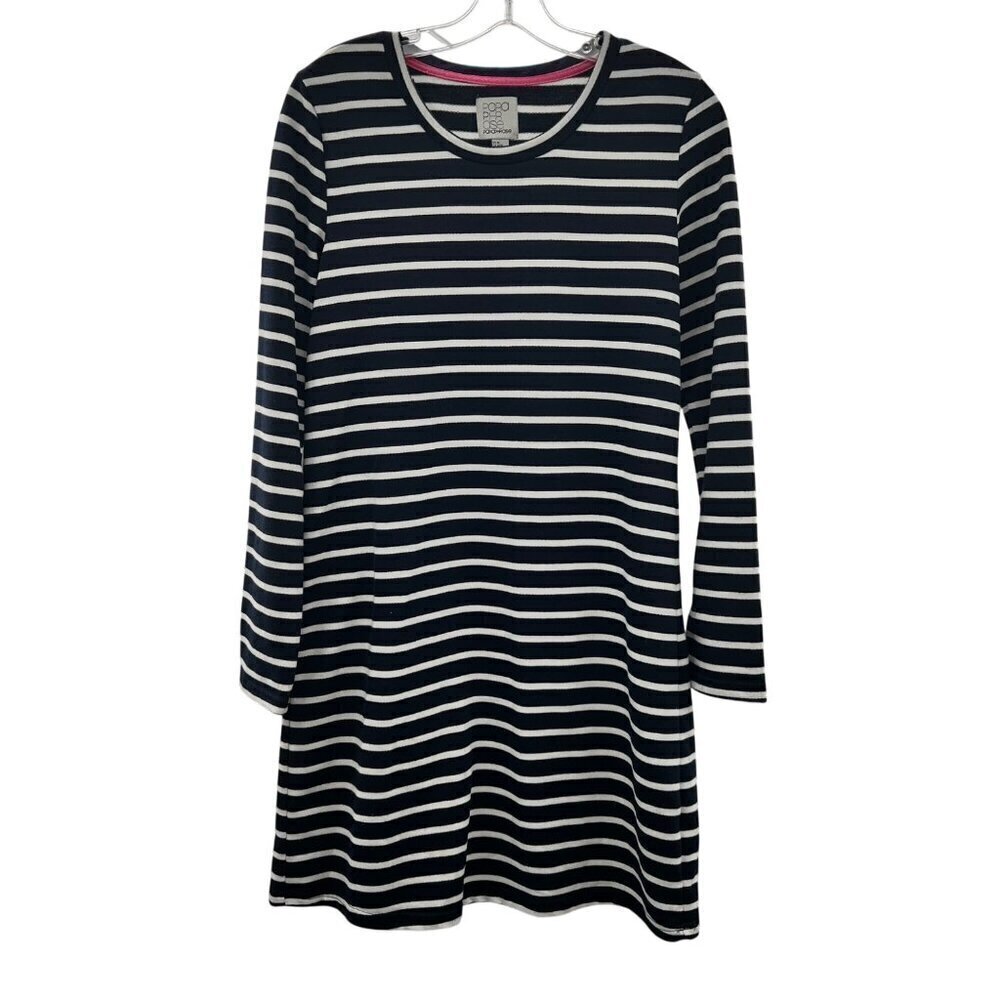 Paraphrase Women's Long Sleeve Striped Sheath Dress Navy/White Size Medium